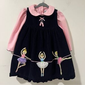 Goodlad Philadelphia 18M Girls Corduroy Dress Set Ballerina Appliqué Embroidered